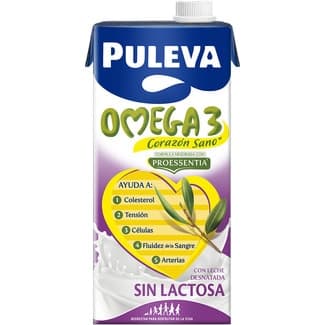 Bebida láctea con Omega 3 elaborada con leche desnatada sin lactosa sin gluten brik 1 l -
