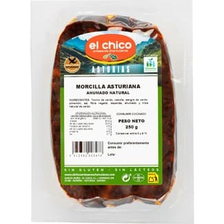 Morcilla asturiana ahumado natural sin gluten sin lactosa envase 250 g -