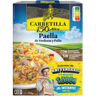 Paella de verduras y pollo estuche 250 g -