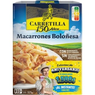 Macarrones boloñesa envase 325 g -