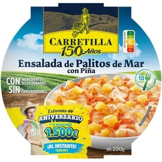 Ensalada de palitos de cangrejo y piña bol 240 g -