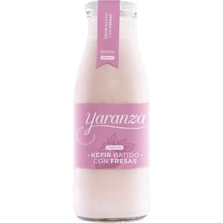 Kéfir con fresas sin gluten botella 500 g -