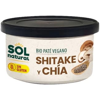 Paté vegano ecológico de shiitake y chía sin gluten lata 125 g -