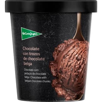 Helado de chocolate con trozos de chocolate belga tarrina 500 ml -