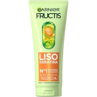 Champú cabello liso con keratina vegetal y aceite de Argán para cabello encrespado tubo 200 ml -