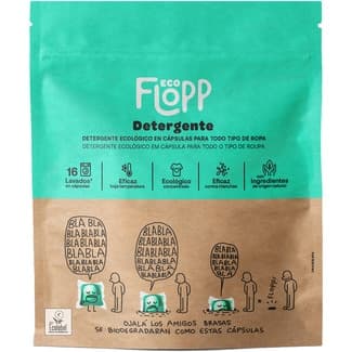 Detergente ecológico para todo tipo de ropa bolsa 16 cápsulas -