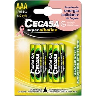 Pila super alcalina AAA (LR03) 1,5v blister 4 unidades -