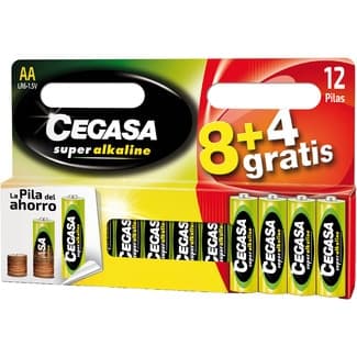 Pila super alcalina AA (LR6) 1,5v blister 8 unidades -