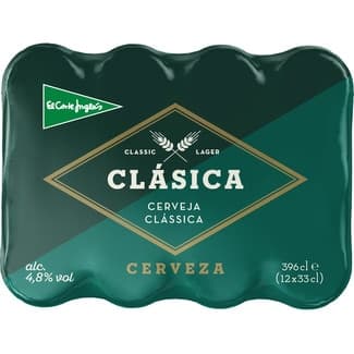Cerveza rubia clásica pack 12 latas 33 cl -
