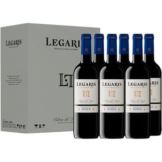 Vino tinto roble DO Ribera del Duero caja 6 botellas 75 cl -