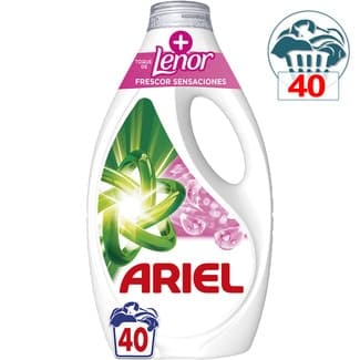 Detergente líquido + toque de Lenor Frescor Sensaciones botella 40 dosis -