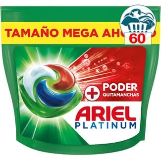 Detergente cápsulas Extra Poder Quitamanchas Todo en 1 Pods bolsa 60 cápsulas -