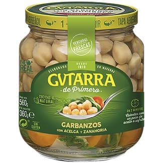 Garbanzos con zanahoria y acelgas sin gluten frasco 360 g -