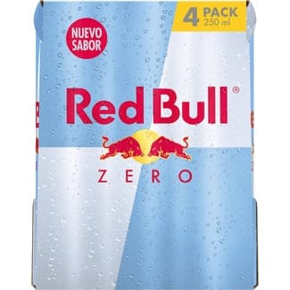 Bebida energética Zero azúcares con cafeína taurina vitamina B pack 4 latas 25 cl agua de los Alpes, edulcorado con sacrulosa y stevia -
