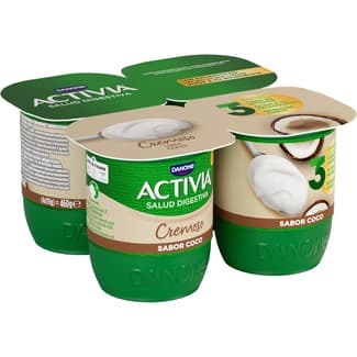 Bífidus cremoso sabor coco sin gluten pack 4 unidades 115 g -