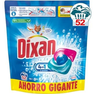 Detergente cápsulas Total 4 en 1 Trio Caps bolsa 52 cápsulas -
