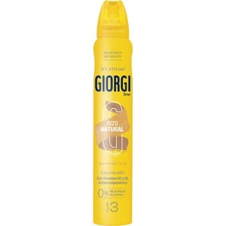 Espuma Rizo Natural apta método Curly Anti encrespamiento Hidratación 24 h Fijación 3 spray 250 ml 0% siliconas y alcohol -