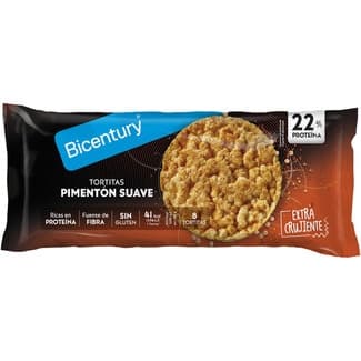 Tortitas proteicas con pimentón suave sin gluten 8 unidades bolsa 82 g -