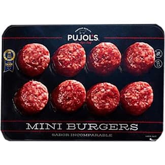 Mini burger 8 unidades sin gluten y sin lactosa bandeja 240 g -