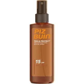 Tan & Protect aceite corporal intensificador de bronceado SPF-15 spray 150 ml -
