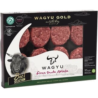 Mini burger meat de vacuno de raza Wagyu sin gluten 8 unidades bandeja 280 g -