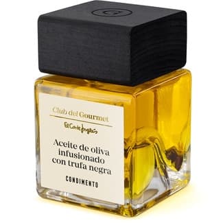 Condimento de aceite de oliva virgen extra infusionado con trufa negra botella 100 ml -