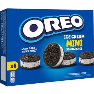 Sándwich helado de galleta oreo 6 unidades estuche 330 ml -