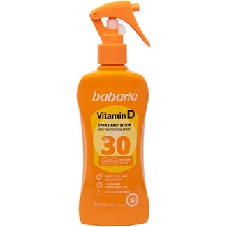 Protector solar SPF-30 protección alta con vitamina D resistente al agua spray 200 ml -