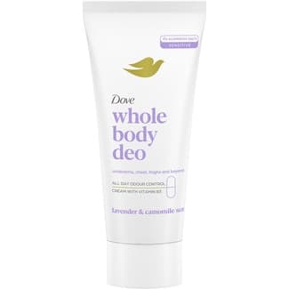 Desodorante en crema whole body deo lavanda & manzanilla unisex tubo 75 ml apto para axilas, pecho, muslos y mucho más -