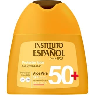 Protector solar SPF-50+ protección muy alta loción con aloe vera bote 100 ml -