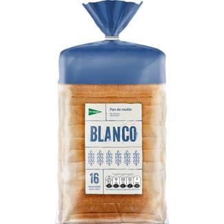 Pan de molde blanco con corteza 16 rebanadas bolsa 460 g -