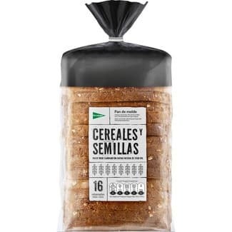 Pan de molde con cereales y semillas 16 rebanadas bolsa 680 g -