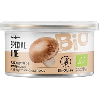 Bio paté vegetal de champiñones ecológico sin gluten y sin lactosa lata 125 g -