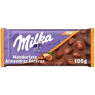 Chocolate con leche y almendras enteras tableta 100 g -