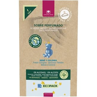 Ambientador perfumado de armario aroma Bebe y Colonia sobre 1 unidad -