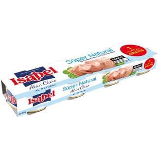Atún claro súper natural pack 3 lata 52 g neto escurrido -