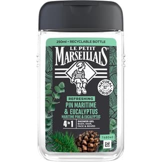 Gel de baño refrescante de pino marítimo y eucalipto 4 en 1 frasco 250 ml -