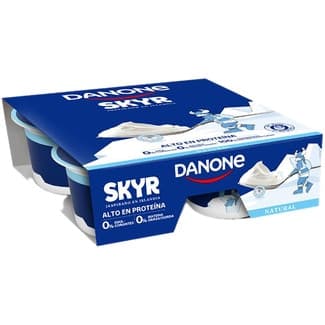 Skyr natural alto en proteína 0% edulcorantes 0% m.g. inspirado en Islandia pack 4 unidades 100 g -