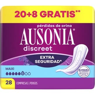 Compresa para pérdidas de orina extra seguridad bolsa 20 unidades -