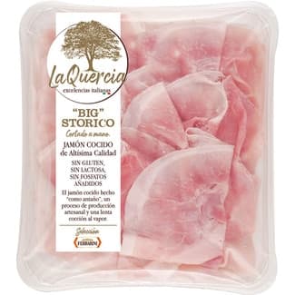 Jamón cocido en lonchas cortado a mano Big Storico sin gluten sin lactosa envase 120 g -