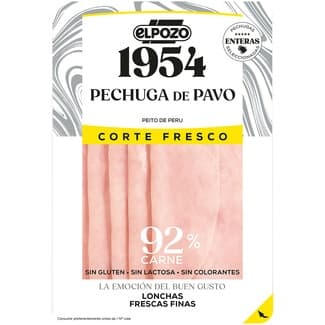 Edición 1954 Corte Fresco pechuga de pavo en lonchas finas sin gluten sin lactosa envase 120 g -