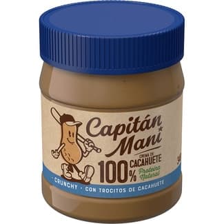 Crema de cacahuete crujiente con trocitos de cacahuete 100% proteína natural tarro 340 g -