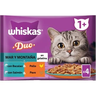 Comida húmeda para gatos adultos +1 año mar y montaña 4 sobres 85 g -