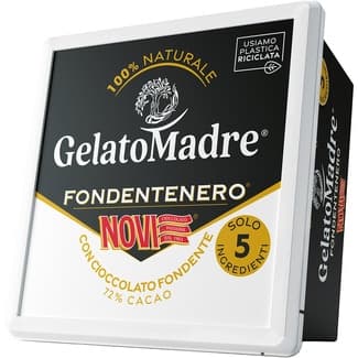 Helado italiano de chocolate negro Fondentenero Novi tarrina 700 ml -