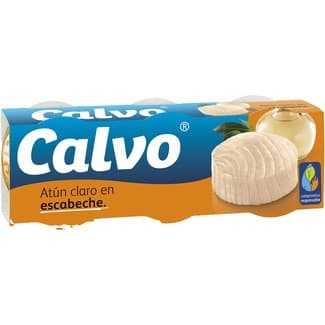 Atún claro en escabeche pack 3 latas 52 g neto escurrido -
