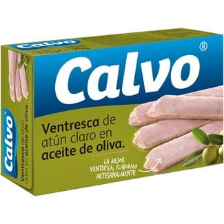 Ventresca de atún claro en aceite de oliva lata 75 g neto escurrido -