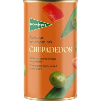 Aceitunas verdes partidas chupadedos lata 185 g neto escurrido -
