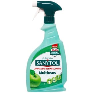 Limpiador desinfectante Multiusos sin lejía manzana pistola 750 ml para todo tipo de superficies -