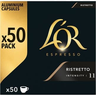 Café Ristretto intensidad 11 estuche 50 cápsulas compatibles con máquinas Nespresso -