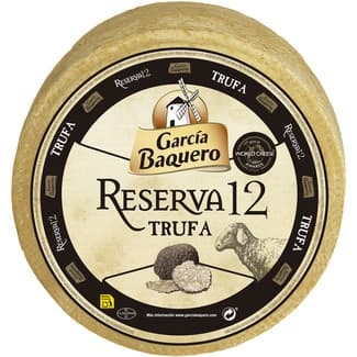 Reserva 12 queso viejo de oveja madurado con trufa y miel elaborado con leche pasteurizada peso aproximado pieza 3 kg maduración + de 4 meses -